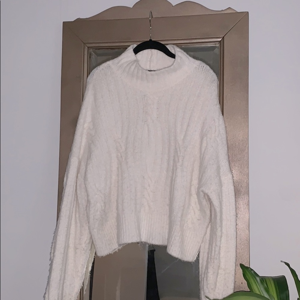 Cozy white sweater